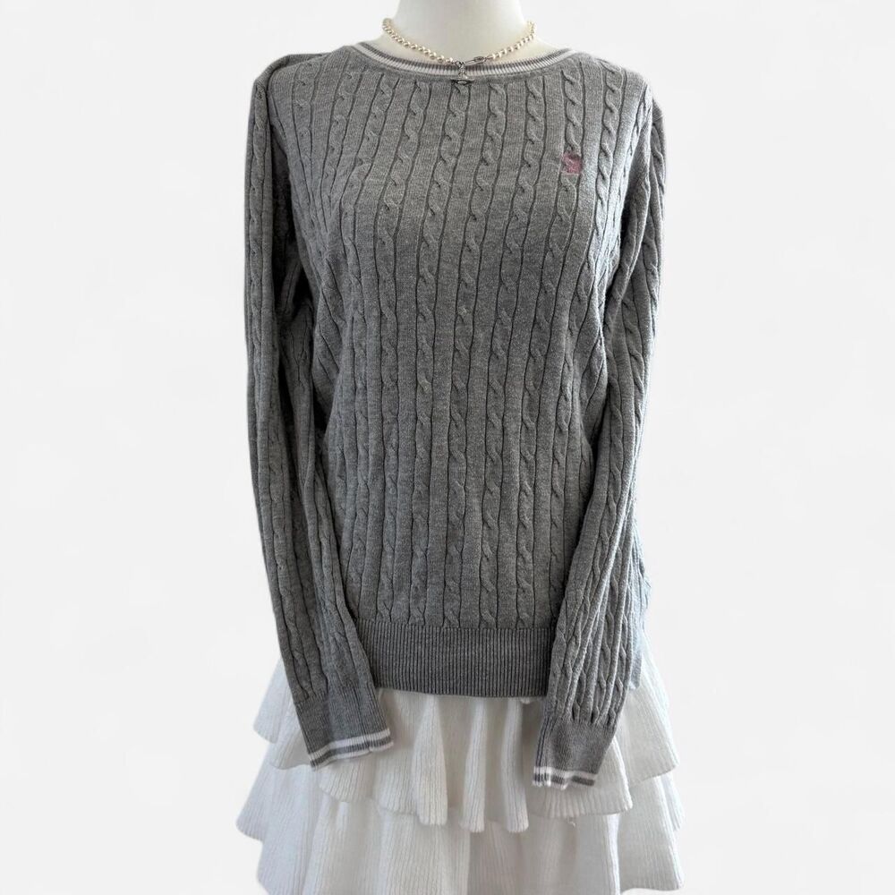 U.S. Polo Assn. Cable Knit Crew Neck Sweater Perfect For Cold Weather
